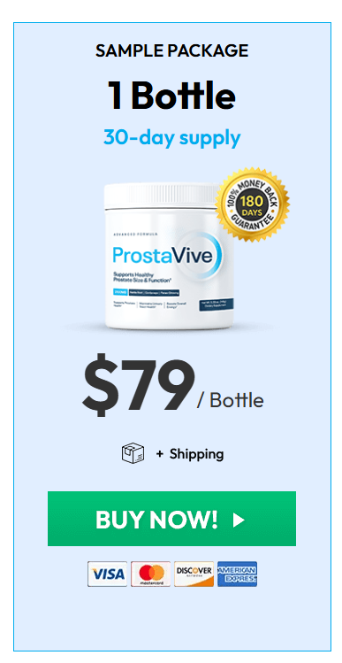 Prostavive Colibrim 1 bottle sample package 30-day supply pricing option
