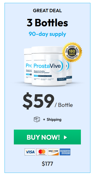 Prostavive Colibrim 3 bottles package 90-day supply pricing option